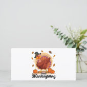 Carte Joyeux Thanksgiving  (Debout devant)