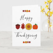 Carte Joyeux Thanksgiving (Fleur jaune)