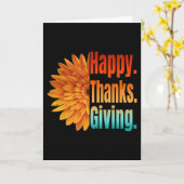 Carte Joyeux Thanksgiving (Fleur jaune)