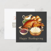 Carte Joyeux Thanksgiving (Devant / Derrière)