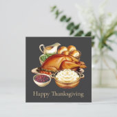 Carte Joyeux Thanksgiving (Debout devant)
