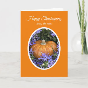 Carte Joyeux Thanksgiving à distance Citrouille