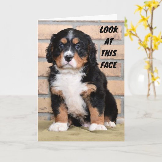 CARTE "JOYEUX THANKSGIVING À VOUS" DIT SAD DOT (Fleur jaune)