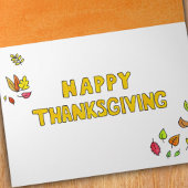 Carte Joyeux Thanksgiving aux hérissons Message
