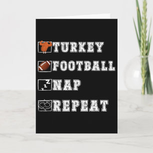 Carte Joyeux Thanksgiving Dinde Répétition de pied de so
