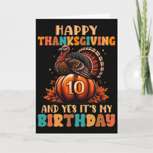 Carte Joyeux Thanksgiving Et Oui C'est Mon 10e Anniversa