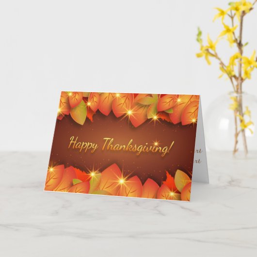 Carte Joyeux Thanksgiving - Je suis reconnaissant (Fleur jaune)