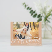 Carte joyeux thanksgiving lettrage brosse (Debout devant)