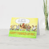Carte Joyeux Thanksgiving végétarien (Devant)
