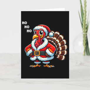 Carte Joyeux Thanksmas Action de grâce Dinde Xmas Drôle