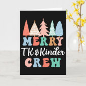 Carte Joyeux Tk et Kinder Crew Professeur de maternelle  (Fleur jaune)