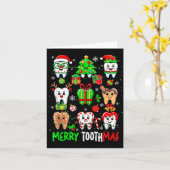 Carte Joyeux Toothmas Collection de dents Santa Renne No (Fleur jaune)