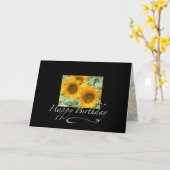 Carte Joyeux tournesol d'anniversaire (Fleur jaune)