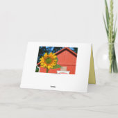 Carte Joyeux Tournesol d'anniversaire avec abeilles (Dos)