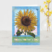 Carte Joyeux tournesol de la fête des mères (Fleur jaune)