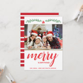 Carte Joyeux tout Noël Noël Photo Salutation (Devant/Arrière en situation)