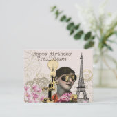 Carte Joyeux Trailblazer Anniversaire Steampunk Vintage (Debout devant)