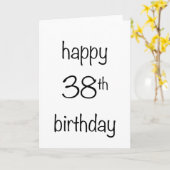 Carte joyeux trente-huitième anniversaire (Fleur jaune)