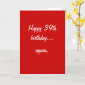 Carte JOYEUX trente-neuvième ANNIVERSAIRE… (Fleur jaune)