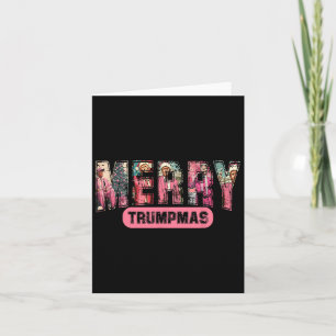 Carte Joyeux Trumpmas Père Noël Trump Pajamas de Noël Dr