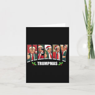 Carte Joyeux Trumpmas Père Noël Trump Pajamas de Noël Dr