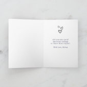 Carte Joyeux un an Elégant Monogramme Anniversaire du co (Intérieur)