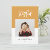 Carte Joyeux un script photo texte vacances modernes (Debout devant)