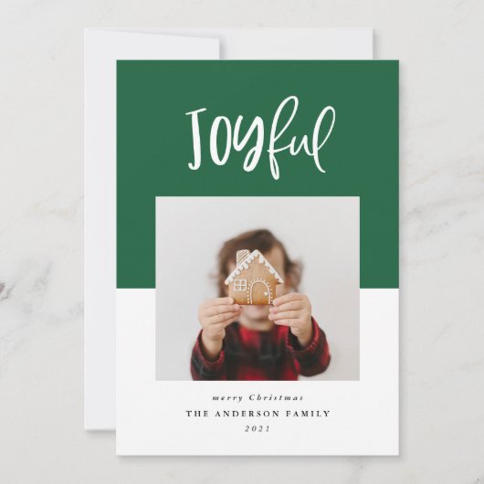 Carte Joyeux un script photo texte vacances modernes (Devant)