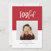 Carte Joyeux un script photo texte vacances modernes (Devant)