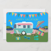 Carte Joyeux Vacances Camper Sur Le Lac (Devant)