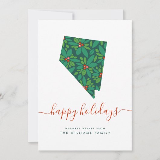 Carte JOYEUX VACANCES Chaleureuses Du Nevada (Devant)