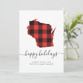 Carte JOYEUX VACANCES Chaleureuses Du Wisconsin (Debout devant)