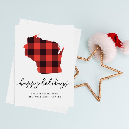 Carte JOYEUX VACANCES Chaleureuses Du Wisconsin