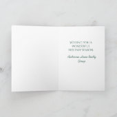 Carte Joyeux Vacances de Noël Verdure  (Intérieur)