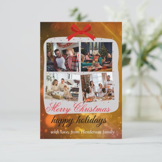 CARTE JOYEUX VACANCES NOËL (Debout devant)