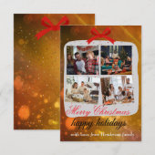 CARTE JOYEUX VACANCES NOËL (Devant / Derrière)