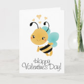 Carte Joyeux Valentin Bumblebee Jaune Noir (Devant)