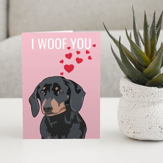 Carte Joyeux Valentin du chien | Dachshund