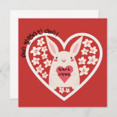 Carte Joyeux Valentines Day & I Love You (Coréen) (Devant / Derrière)