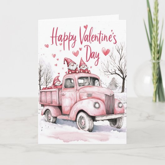 Carte Joyeux Valentines Day Love Camion (Devant)