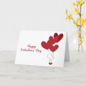 Carte Joyeux Valentines Jour Coeur Ballons Rouge (Fleur jaune)