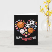 Carte Joyeux Valentines Jour de baseball de baseball de  (Fleur jaune)