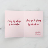 Carte Joyeux Valentines Jour Elfe avec Coeurs (Intérieur)