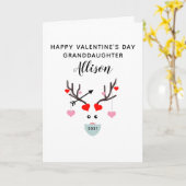 Carte Joyeux Valentines Jour Grande-fille sur mesure (Fleur jaune)
