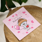 Carte Joyeux Valentines Jour Ours Texte personnalisé