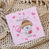 Carte Joyeux Valentines Jour Ours Texte personnalisé