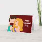 Carte Joyeux Valentines lesbiennes Jour deux femmes (Devant)