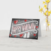 Carte Joyeux Valloween (Fleur jaune)