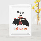 Carte Joyeux Vampire d'Halloween (Fleur jaune)
