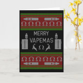 Carte Joyeux Vapemas - Vapeur Vaping laide de Noël (Fleur jaune)